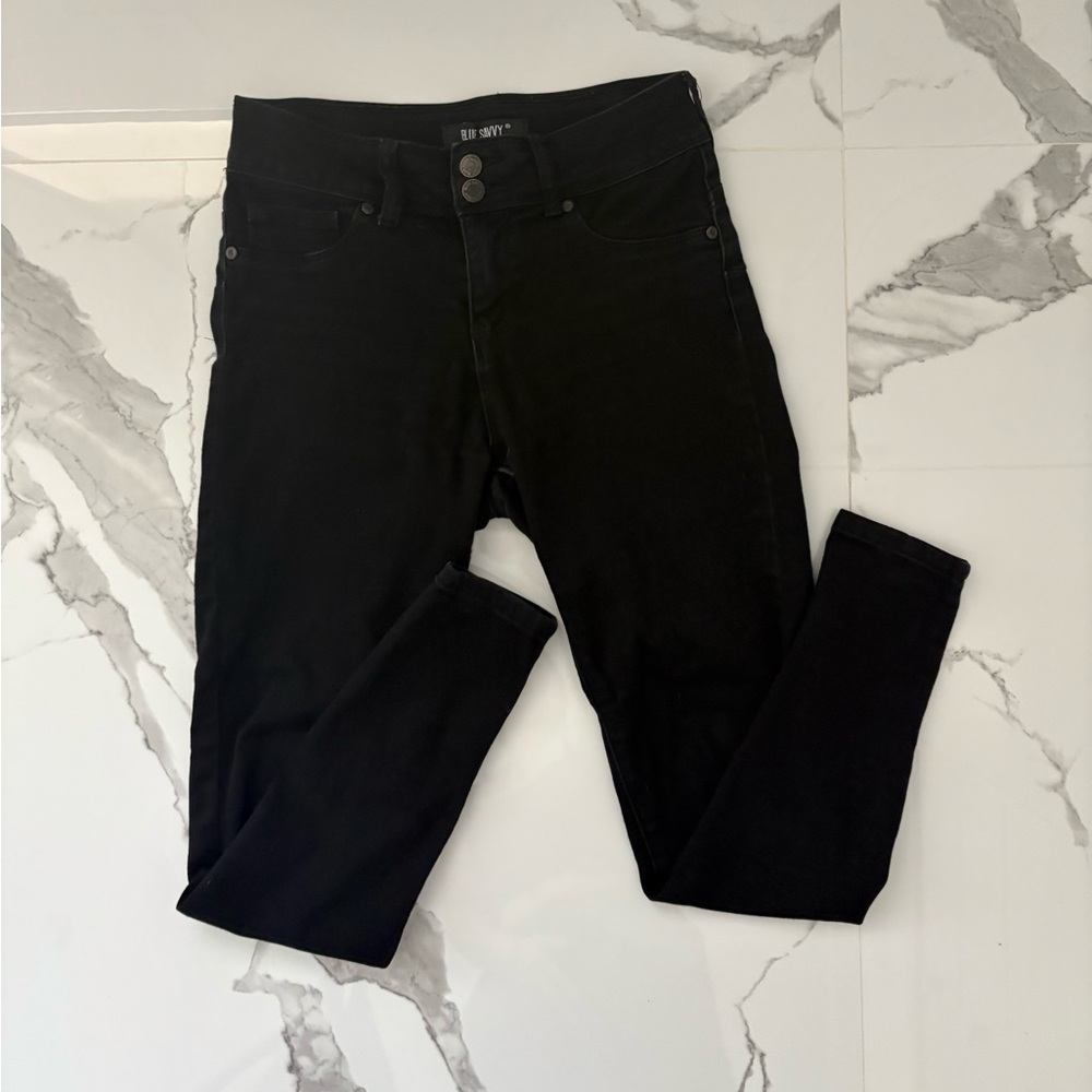 High-Rise Skinny Jeans in Black